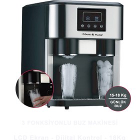 Resim Mars & Hars Buz Makinesi (Bütün Buz -Kırık Buz Ve Soğuk Su Sebili) LCD Dokunmatik Kontrol Paneli 