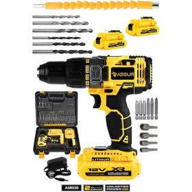 Resim Assur ASR030 12V Çift Akülü Vidalama Sarı 