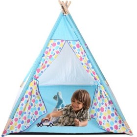 Resim Abbie Ahşap Çocuk Oyun Çadırı Rainbow -turkuaz 