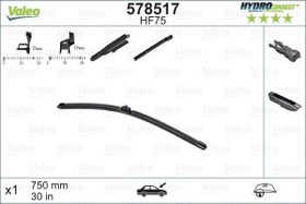 Resim x SİLECEK SÜPÜRGESİ ÖN 75cm X1 MUZ TİPİ HydroConnect ÇOKLU BAĞLANTILI ÜNİVERSAL HF75 