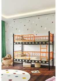 Resim Argimo Metis Siyah Turuncu Ekstra Korkuluklu Ranza 90x200 