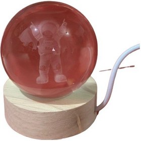 Resim Astronot Model Altı Ahşap Kristal Küre Diğer 