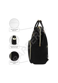 Resim Çok Amaçlı Anne Bebek Bakım Sırt Çantası Klasik Siyah Karışık Renk 