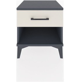 Resim Hyperion Komodin Tek Çekmeceli 44x44x48 Antrasit-aytaşı Antrasit 