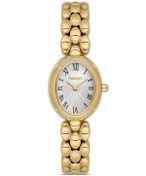 Resim Dice Kayek DK.1.AG1422.04 Romen Rakamlı Oval Kadranlı Çelik Kordon Çelik Kasa 3 ATM Suya Dayanıklı A 