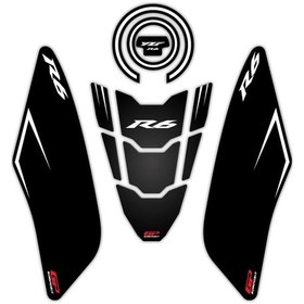 Resim Gp Kompozit Yamaha R6 2017-2022 Uyumlu Tank Pad Seti Siyah (522061605) 