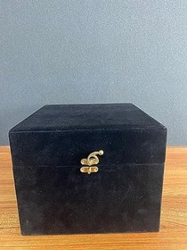 Resim Kadife Kaplı Kaliteli Çeyiz Bohça Ahşap Kutusu (22X22,5X17cm) 
