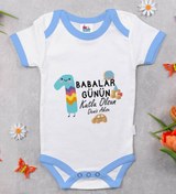 Resim Bitmeyen Kartuş Kişiye Özel Mavi Bebek Body Zıbın Model 29 