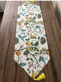 Resim Sinek Kuşu Ve Limon Ağacı Desenli Runner Çok Renkli 