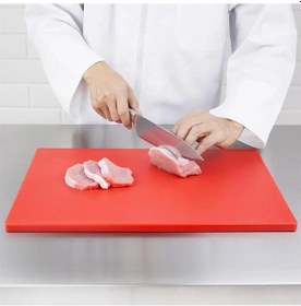 Resim 3'lü Türkay 60x40x4 Cm Polietilen Kesme Tahtası Kesim Levhası Kırmızı 4795 