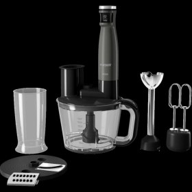Resim El Blender Seti Gri Beyaz, Çok Amaçlı ve Kullanışlı Mutfak Aleti 