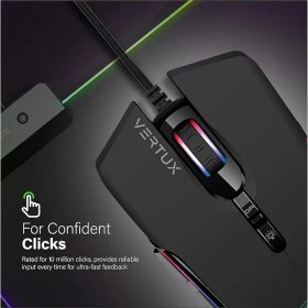 Resim Oyuncu Mouse Gamecharged™ Hafif Oyun Özel LED Işıklı 10.000 Dpı - Vertux Assaulter 