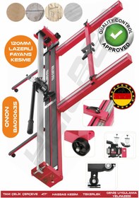 Resim HEİLBER YENİ NESİL RED 120CM LAZERLİ YAĞLI ÇİFT SÜRGÜLÜ HASSAS KESİM METRELİ SERAMİK FAYANS GRANİT KESME MAK 