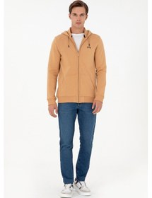 Resim U.S. Polo Assn. Erkek Camel Şardonlu Örme Hırka 50293146-VR015 