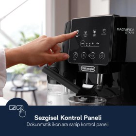 Resim DeLonghi Magnıfıca Start ECAM223.61.GB 1450 W Espresso Kahve Makinesi Şık Siyah Tasarım 