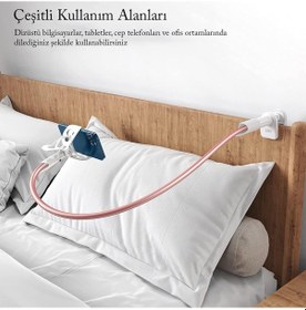 Resim Bix Saiji Ivy Akrobat Esnek Telefon Tutucu Pembe 