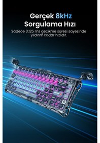 Resim Gravastar Mercury V75 Pro He Hall Effect Manyetik Switch Gaming Klavye, Hot-swappable, Rapid Trigger 