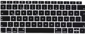 Resim Apple ile Uyumlu Macbook 13.3' Air 2020 A2337 Klavye Koruyucu Silikon Ped Siyah 