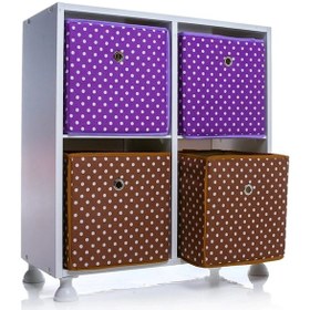 Resim Mydesign Sepetli Oyuncak Dolabı Çok Amaçlı Beyaz Dolap Beyaz 