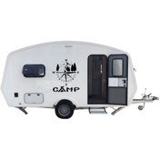 Resim Karavan Camp, Pusula, Dağ, Doğa, Sticker Çekme Karavan, Moto Karavan 
