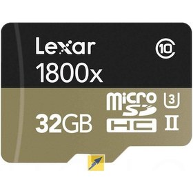 Resim Lexar Professional 1800x 32 GB MicroSDHC Class 10 UHS-II Hafıza Kartı + Adaptör + USB 3.0 Kart Okuyucu 