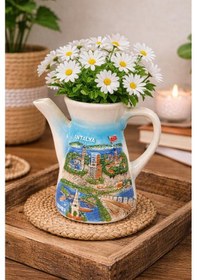 Resim Kapaksız Seramik Sütlük Sürahi 13 Cm 300 Ml Dekoratif El Yapımı, Vazo Olarak Kullanılabilir çok renkli 