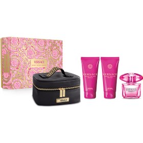 Resim Versace Bright Crystal Kadın Parfüm Seti (edp parfüm 90ml+duş jeli 100ml+vücut losyonu 100ml+çanta) 