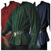 Resim Yingfu Şövalye Gömlek Standı Yaka Kurma Hızlı Cadılar Bayramı Kostüm Ortaçağ Giyim Cosplay Siyah 