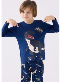 Resim Rolypoly Erkek Çocuk Lacivert Pijama Takımı 5274-45602 Lacivert 