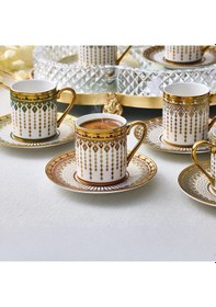 Resim Parisa 6 Kişilik Türk Kahve Fincan Takımı Çok Renkli 