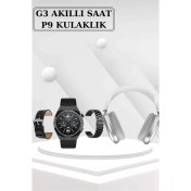 Resim Yeni Nesil Sesli Görüşme Akıllı Saat ve Powerbank Çoklu Şarj Girişli Bluetooth Kulaklık Nabız Ölçer 