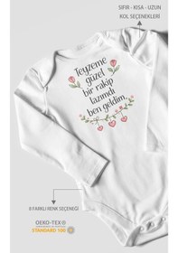 Resim Morivokids Teyzeye Özel Uzun Kollu Bebek Body %100 Pamuk Zbn111-uk Beyaz 