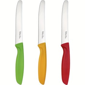 Resim 3/6 adet Renkli Yüksek Kaliteli Yırtık Bıçak, Domates Bıçağı, Kahvaltı Bıçağı, Çok Fonksiyonlu Bıçak, Yemek Bıçağı Seti, Ekmek Bıçağı, Tereyağı Bıçağı, Yırtık Keskin ve Dayanıklı, Bulaşık Makinesinde Yıkanabilir 
