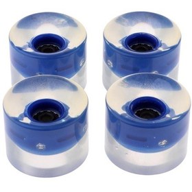 Resim Suntek 4 Adet 60mm Light Up Kaykay Longboard Koyu-mavi Koyu Mavi 