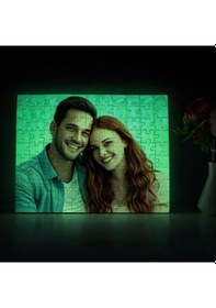 Resim Bk Gift Kişiye Özel Fotoğraflı 99 Parça A4 Fosforlu Puzzle -1, Gece Parlayan Puzzle, Sevgiliye Ve Ev Hediyesi Kobitmeyencom36674 Bk Gift 