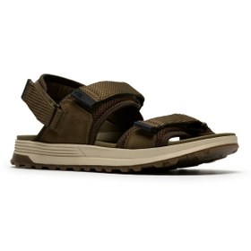Resim CLARKS Haki Erkek Deri Sandalet ATL Trek River 