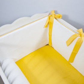 Resim Ekru - Sarı Bumper | Beşik Yan Koruma - Sosis Bumper / 75x115 