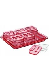 Resim Moonstar Tepsili Kahvaltılık Set Tepsili 6 Parça 