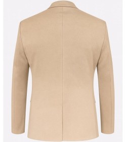 Resim Vizon Erkek Blazer Ceket Esnek Comfort Kumaş, İtalyan Kesim, Tek Düğmeli Slim Fit Şık Model Vizon 