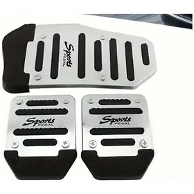 Resim Chuangyinshop 12 Aylık Evrensel Kaymaz Pedal Pedi Manuel Şanzıman Gümüş Set 3 Parça 