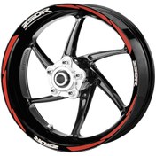 Resim Deeb Honda Cbr250 Jant Şeridi Reflektif Kırmızı Beyaz Model S 