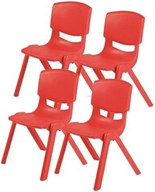 Resim Fiore 4'Lü Set Büyük Şirin Çocuk Sandalyesi Kırmızı 