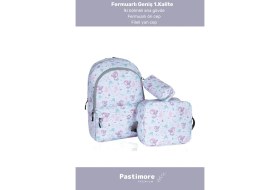 Resim Enenstyle Fermuarlı Geniş 1.kalite Su Geçirmez Desenli Bölmeli Üçlü Okul Kalemlik Beslenme Sırt Çanta Seti 