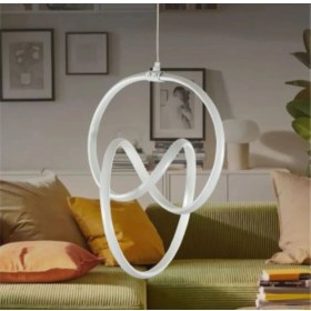 Resim Home Modern Beyaz Kasa Beyaz Işık Imza Ledli Avize Yatak Odası,antre,hol, Çocuk Odası 