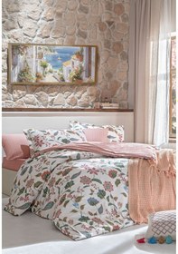 Resim Taç Butik Soleıl Pamuk Çift Kişilik Nevresim Somon 000000001000050764 SOMON 