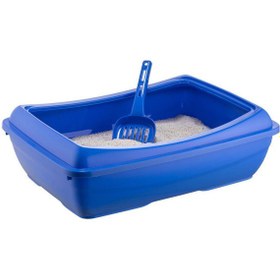 Resim Mikopet Küçük Kedi Tuvaleti Mavi 