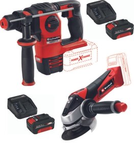 Resim Einhell Herocco 18v Kırıcı Delici Te-ag 18/115 Avuç Taşlama 2x4.0ah Akülü Set 
