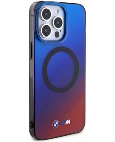 Resim İphone 15 Pro Max Uyumlu Kılıf Bmw Magsafe Şarj Özellik Transparan Renk Geçişli Lisanslı 