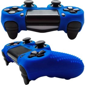 Resim Cosmostech Ps4 Controller Joystick Oyun Kolu Gamepad Uyumlu - Silikon Koruyucu cover Mavi 