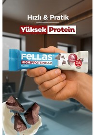 Resim Fellas Yüksek Protein Bar Klasik Sade 45 G x 12 Adet 